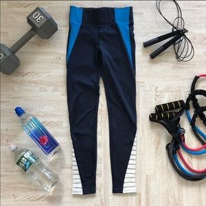 Heroine Sport Blue Mesh Gym Yoga Workout leggings